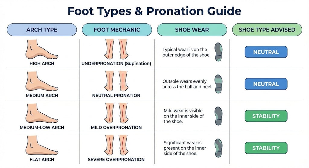 foot and arch types and pronation
